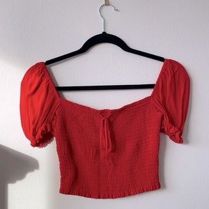 Red Wilfred crop top